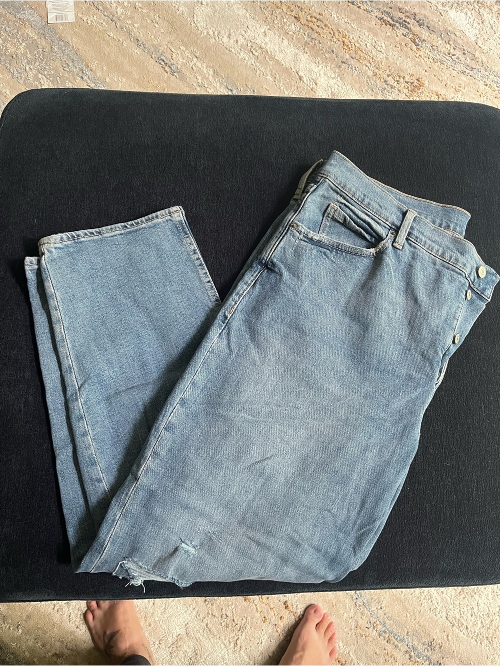 Old Navy Light Blue women's high rise Straight Jeans